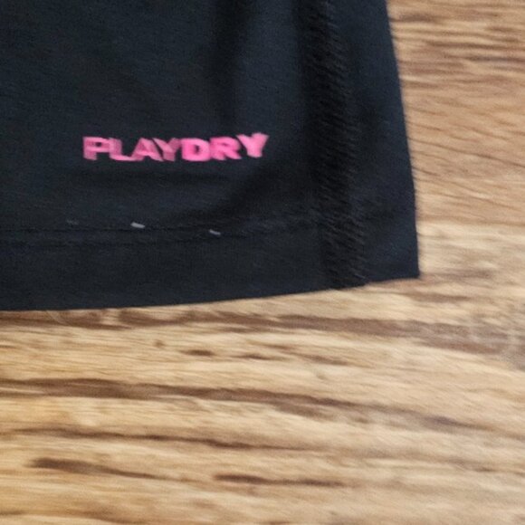 Reebok Athletic Exercise Workout Tank Top Black Pink Play Dry Size Large EUC - Picture 5 of 6